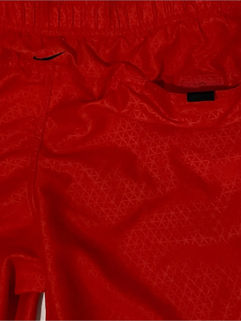 Nike Mens Shorts Red  with White Stripe and Black Trim / NiKe Mens Swimwear